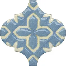 Керамическая плитка Декор Арабески Майолика орнамент os\a37\65000 6,5x6,5