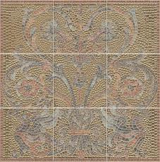 Керамическая плитка Панно Виченца золото 45x45