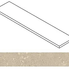 Ступени Атлас Конкорд Ринашенте Фьюжн Аггломерейт Лайт угловая правая 620070003268 бежевый 33x120