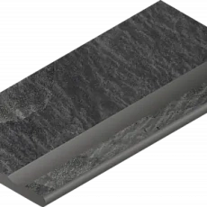 Бортик Италон Материя/ materia x2 Титанио С Выемкой Закругленный 620090001198 Черный 30x120