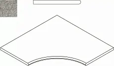 Керамогранит Бортик Италон discover x2 grey bordo angolare round 60x60 60x60