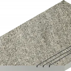 Керамогранит Бортик Нордика Сильвер грип левая 620090001068 серый 30x60