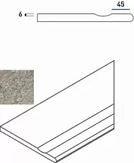 Керамогранит Бортик Италон discover x2 grey bordo svasato round dx правый 30x60 30x60