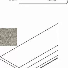 Керамогранит Бортик Италон Дискавер/ discover x2 grey bordo svasato round dx Правый 30x60 30x60