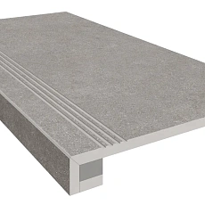 Ступени Комплект estima ln02 Луна/ luna grey (Ступень 33x120 Непол. Прямоугол. Бортик С Насечками + Подступенок 14,5x120) 33x120