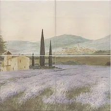 Керамическая плитка Панно Пикарди Лавандовое поле 30x60