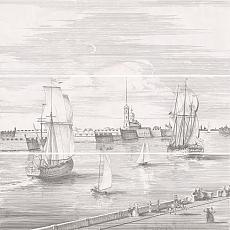 Керамическая плитка Панно Город на воде spb 75x75