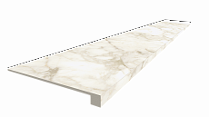 Ступени coliseumgres Микеланджело Ворм фронтальная 620070002488 белый 33x120