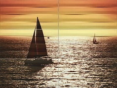 Tubadzin Maxima brown 1 set of 6 elements панно коричневый для ванной