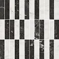 Керамическая плитка Декор kerama marazzi kmd2msa003br Тубкаль мозаичный микс черный белый глянцевый обрезной 30x30