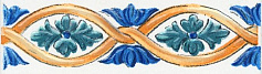 Керама Марацци Бордюр Капри майолика STG\A460\5232 синий для кухни