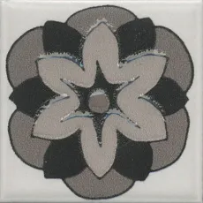 Керамическая плитка вставка анвер 2 серый 4,85x4,85