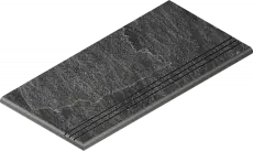 Ступени Италон Материя x2 Титанио 120 закругленная грип левая 620040000207 черный 30x120