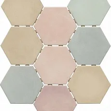 Керамическая плитка Патакона микс, полотно из 9 частей (размер каждой части 12х10,4) 10,4x12