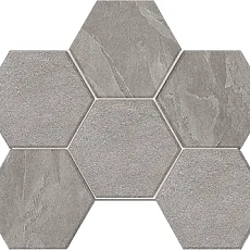 Мозаика estima ln02/te02 Луна/ luna Хексагон grey Серый 25x28.5