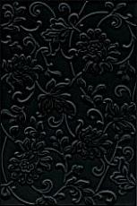 Керамическая плитка аджанта цветы черный 20x30