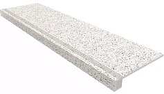 Estima Комплект Estima CM00 Cosmos White (Ступень 33x120 непол. прямоугол. бортик с насечками + Подступенок 14,5x120) белый 