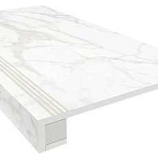 Ступени Комплект estima sm02 Аметис Суприм gold (33x120 непол. прямоугол. бортик с насечками + Подступенок 14,5x120) 33x120