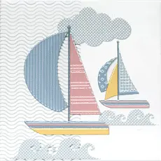 Керамическая плитка Декор kerama marazzi vt\a377\5009 Бон Вояж Парусник 20x20