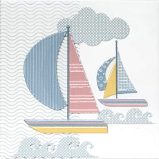 Керамическая плитка Декор kerama marazzi vt\a377\5009 Бон Вояж Парусник 20x20