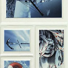 Керамическая плитка joy Вейв niebieska str. 1 декор 22,3x44,8