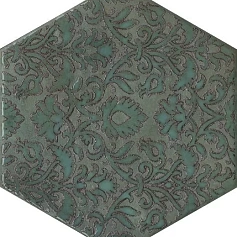 Керамическая плитка Декор kerama marazzi vt\b560\sg23037n Гроссето зеленый 20x23.1