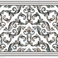 Керамогранит dec.cenefa malaquita blanco rect. 60x60