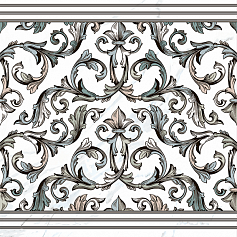 Pamesa DEC.CENEFA MALAQUITA BLANCO Rect. белый 