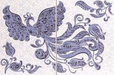 Керамическая плитка садко синее панно 01 33x50