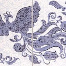 Керамическая плитка садко синее панно 01 33x50