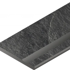 Бортик Италон Материя/ materia x2 Титанио С Выемкой Закругленный Правый 620090001200 Черный 30x120