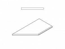 Керамогранит БЛЭК БОРТИК ЗАКРУГЛ.ЛЕВ 30x60