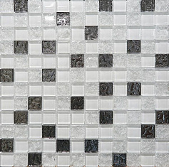 AltaCera Mosaic Glass White разноцветный 