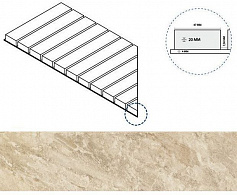 Италон РОУП РЕШЁТКА СТРИМ 20 ЛЕВ бежевый для улицы для крыльца