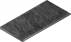 Ступени Италон Материя x2 Титанио 120 закругленная грип правая 620040000205 черный 30x120