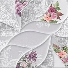 Керамическая плитка Мальвия grey floris 24,2x70