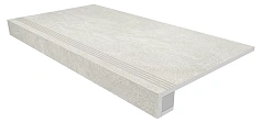 Estima Комплект Estima SR00 Spectrum Milky White (33x120 непол. прямоугол. бортик с насечками + Подступенок 14,5x120) белый 