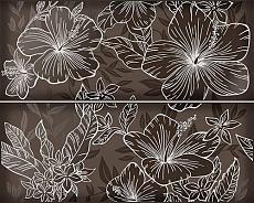 Керамическая плитка elissa marrone fiore 1c 40,2x50,5