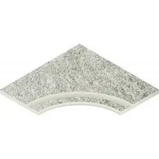 Керамогранит Бортик Нордика Айс с выемкой угловой закругленный 30 620090001047 серый 60x60