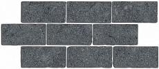 Керамогранит Бордюр Роверелла серый темный мозаичный 14,7x34,5