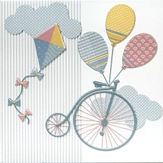 Керамическая плитка Декор kerama marazzi vt\a372\5009 Бон Вояж Велосипед 20x20