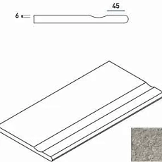 Керамогранит Бортик Италон Дискавер/ discover x2 grey bordo svasato round 30x60 30x60