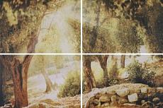 Керамическая плитка селена коричневый панно 01 40x60