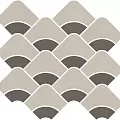 Керамическая плитка Декор kerama marazzi kmd2hid008br Таделакт наборный бежевый светлый, коричневый матовый обрезной 28x30