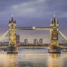 Керамическая плитка бридж синий декор 01 25x40