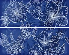 Керамическая плитка elissa blu fiore 1c 40,2x50,5