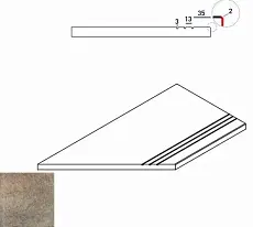 Керамогранит ЭМЕРАЛЬД БОРТИК 30x60 ГРИП ЛЕВ 30x60