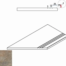 Керамогранит ЭМЕРАЛЬД БОРТИК 30x60 ГРИП ЛЕВ 30x60