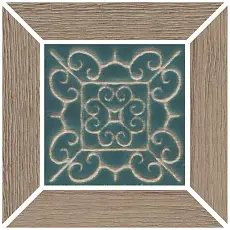 Керамическая плитка Вставка kerama marazzi id158 Тровазо наборный бежевый темный матовый 13x13