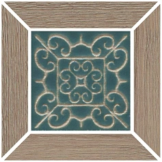 Керамическая плитка Вставка kerama marazzi id158 Тровазо наборный бежевый темный матовый 13x13